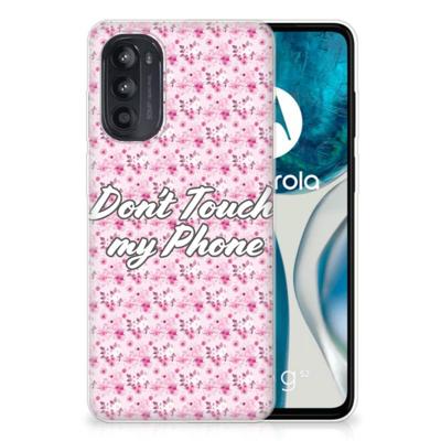 Motorola Moto G52/G82 Silicone-hoesje Flowers Pink DTMP Motorola Moto G52/G82 Silicone-hoesje Flowers Pink DTMP