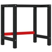 Werkbank rechthoek 100x60x81,5 cm massief eikenhout donkerbruin - thumbnail