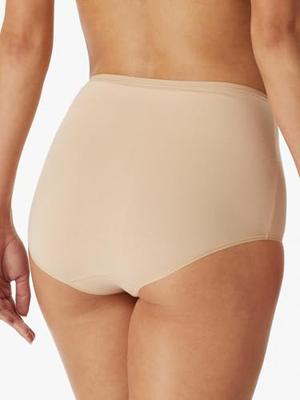 2-Pack Taille dames slip 95/5 Organic - Hoge biologisch katoenen dames onderbroeken - Maxi ondergoed - 38 - Beige - Onderbroek - Ondergoed - 38 -