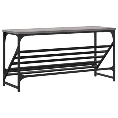 VidaXL Schoenenrek 90x30x45 cm bewerkt hout grijs sonoma eikenkleurig VidaXL Schoenenrek 90x30x45 cm bewerkt hout grijs sonoma eikenkleurig