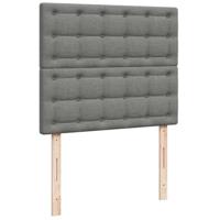 Boxspring met matras stof donkergrijs 120x190 cm - thumbnail