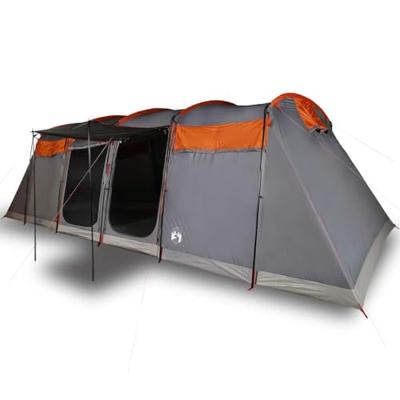Tunneltent 8-persoons waterdicht grijs en oranje Tunneltent 8-persoons waterdicht grijs en oranje