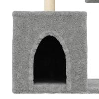 Kattenmeubel met sisal krabpalen 86 cm lichtgrijs - thumbnail