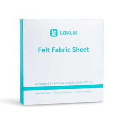 LOKLiK • vilt multipack 20,5x20,5cm assorti 1mm 42x