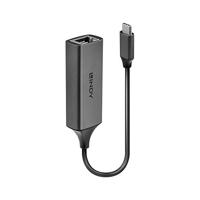 Lindy 43299 kabeladapter/verloopstukje USB C RJ-45 Zilver - thumbnail