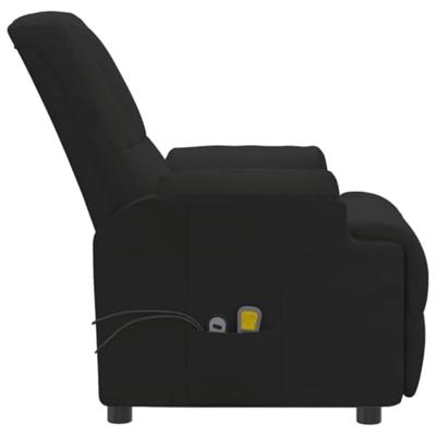 Sta-op-massagestoel kunstsuède zwart