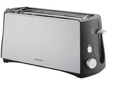 Cloer Toaster 3710 Broodrooster met dubbele lange sleuf Met geïntegreerde broodopzet Zwart, Zilver Cloer Toaster 3710 Broodrooster met dubbele lange sleuf Met geïntegreerde broodopzet Zwart, Zilver