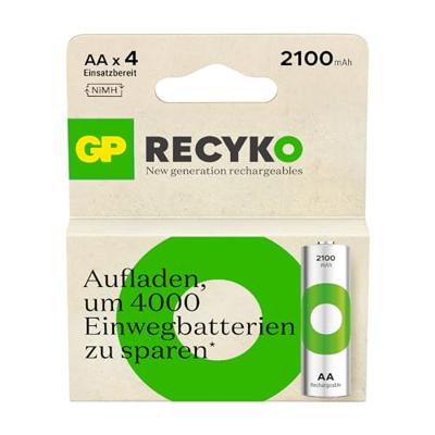 GP ReCyko Oplaadbare AA batterij (penlite) NiMH 2100 mAh 1.2 V 4 stuk(s) GP ReCyko Oplaadbare AA batterij (penlite) NiMH 2100 mAh 1.2 V 4 stuk(s)
