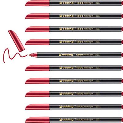 Fineliner edding 1200 f metallic rood | 10 stuks
