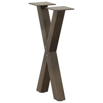 Salontafelpoten 2 st X-vormig 28x(42-43) cm staal naturel