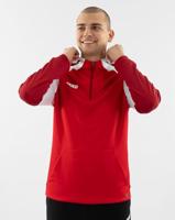JAKO 6770 Sweater Met Kap Dynamic - Rood/Wit/Donkerrood - L - thumbnail