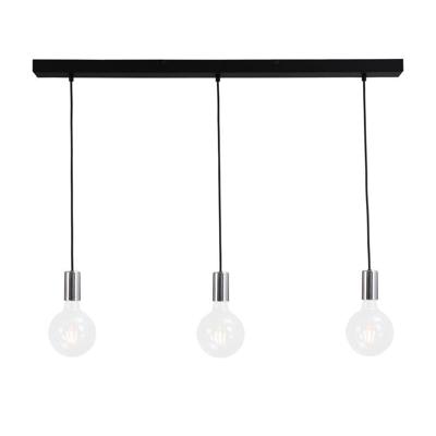 Masterlight Chrome pendel hanglampConcepto 3-lichts zwart met grijs - 2237-07-100-3