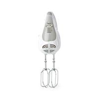 Nedis kahm110cwt handmixer 200 w 5-snelheden turbo-functie draaikom / 2 deeghaken / 2 kloppers grijs / wit - thumbnail