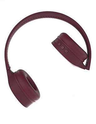 Kygo A4/300 draadloze on-ear hoofdtelefoon (opvouwbare Bluetooth hoofdtelefoon met microfoon voor iPhone iOS en Android, 16 uur batterijduur) rood