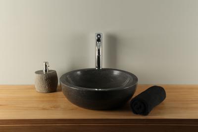 Chinesische Hartstein Waschschale Ø 40 cm Rundwaschbecken BE-011zk Chinesische Hartstein Waschschale Ø 40 cm Rundwaschbecken BE-011zk