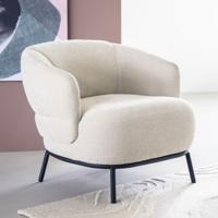 Eleonora Fauteuil 'David' Chenille, kleur Taupe - thumbnail
