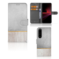 Sony Xperia 1 III | Book Style Case | Wood Concrete - thumbnail