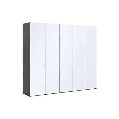 Goossens Kledingkast Easy Storage Ddk, Kledingkast 253 cm breed, 220 cm hoog, 5x glas draaideur