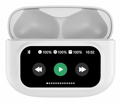 Denver Witte hoofdtelefoon met lcd-display