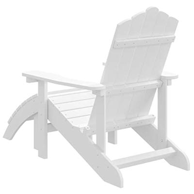 Tuinstoel Adirondack met voetenbank HDPE wit