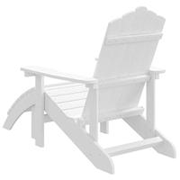 Tuinstoel Adirondack met voetenbank HDPE wit - thumbnail