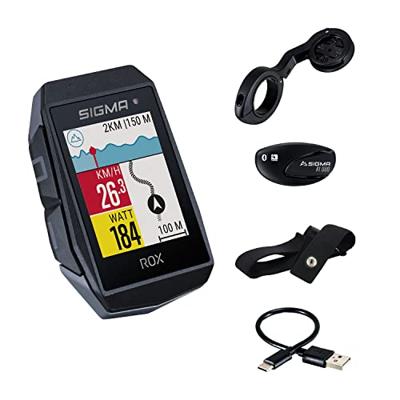 Sigma rox 11.1 evo gps hr set zw/wi short butler+ant+/ble borstr+usb-c - thumbnail