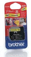 Brother M-K 631 Labeltape Tapekleur: Geel Tekstkleur: Zwart 12 mm 8 m - thumbnail