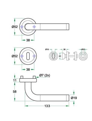 Krukgarn LAGOS rvs mat/glans