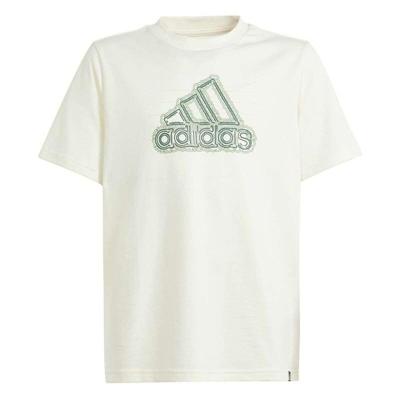 T-Shirt met Korte Mouwen Adidas Table Growth Beige - Maat: 15-16 Jaar T-Shirt met Korte Mouwen Adidas Table Growth Beige - Maat: 15-16 Jaar