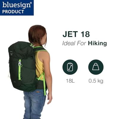 Osprey Jet 18 Backpack Kinderen Green Canopy/Limeline Green 18L
