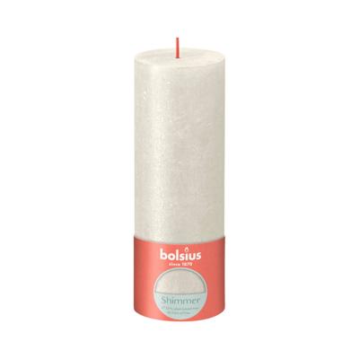 Bolsius shimmer rustiekkaars 190/68 ivoor