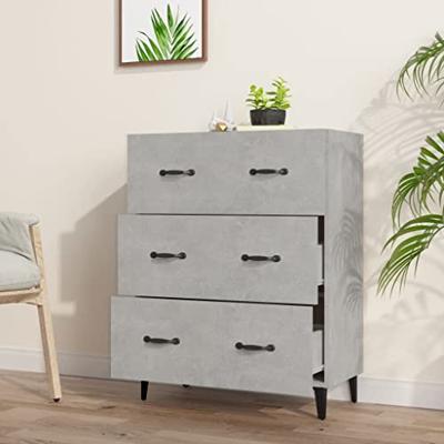 Dressoir 69,5x34x90 cm bewerkt hout betongrijs