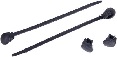 Jasbeschermer stripclip Hesling - zwart (2 stuks)