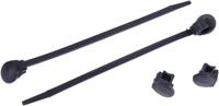 Jasbeschermer stripclip Hesling - zwart (2 stuks) - thumbnail