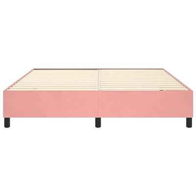 Boxspringframe fluweel roze 160x200 cm