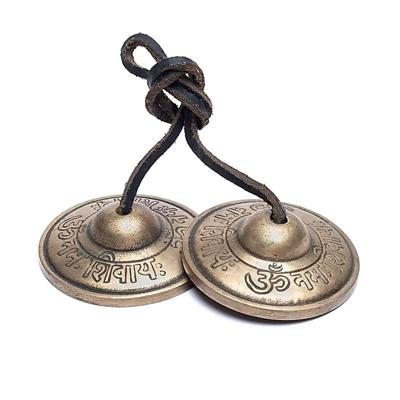 Messing Tingsha's met Om Namah Shivaya Mantra