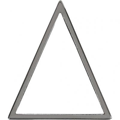 Creotime sieradenhangers Driehoek 30 x 30 mm 2 stuks grijs