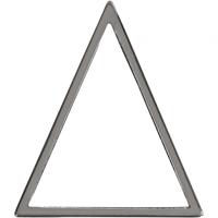 Creotime sieradenhangers Driehoek 30 x 30 mm 2 stuks grijs - thumbnail