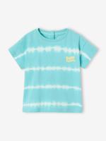 T-shirt met tie-dye effect baby turquoiseblauw - thumbnail