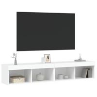 Tv-meubels met LED-verlichting 2 st 80x30x30 cm wit - thumbnail