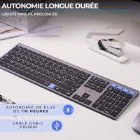 Draadloos toetsenbord en muisset - BLUESTORK - AZERTY - Metaal - Stil - Schaartoetsen - thumbnail