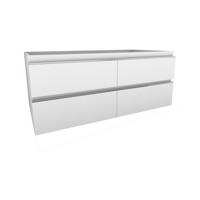 Wiesbaden Onderkast Sigid 120x46x58 cm MDF Hoogglans Wit - thumbnail