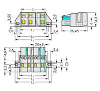 WAGO 721-203/031-000 Female connector Totaal aantal polen 3 Aantal rijen 1 50 stuk(s) - thumbnail