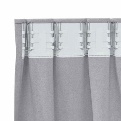 VidaXL Zwart-out gordijnen met ringen 2 pcs metaalgrijs 260 x 140 cm