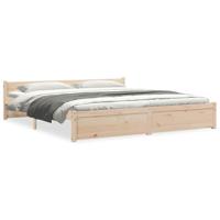 Bedframe zonder matras massief hout 200x200 cm - thumbnail