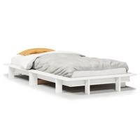Bedframe massief grenenhout wit 90x200 cm - thumbnail