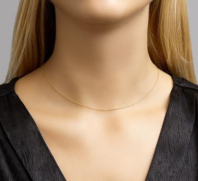 TFT Collier Geelgoud Anker Plat 1,0 mm 36 + 4 cm