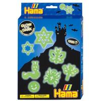 Hama midi strijkkralenset - glow in the dark, 1500st. - thumbnail