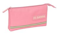 Pennenetui met 3 vakken El Ganso Marsala Roze 22 x 12 x 3 cm - thumbnail