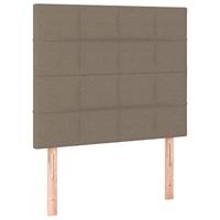 Boxspring met matras en LED stof taupe 80x200 cm - thumbnail